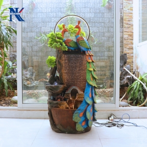 Thác Nước Tiểu Cảnh Đôi Chim Công Tn03-310