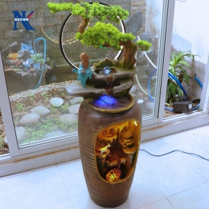Thác Nước Tiểu Cảnh Thiên Nhiên Bên Suối Đá Tn03-305